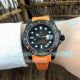 Clone Rolex Daytona Black Carbon Fiber Watch Orange Rubber Strap (6)_th.jpg